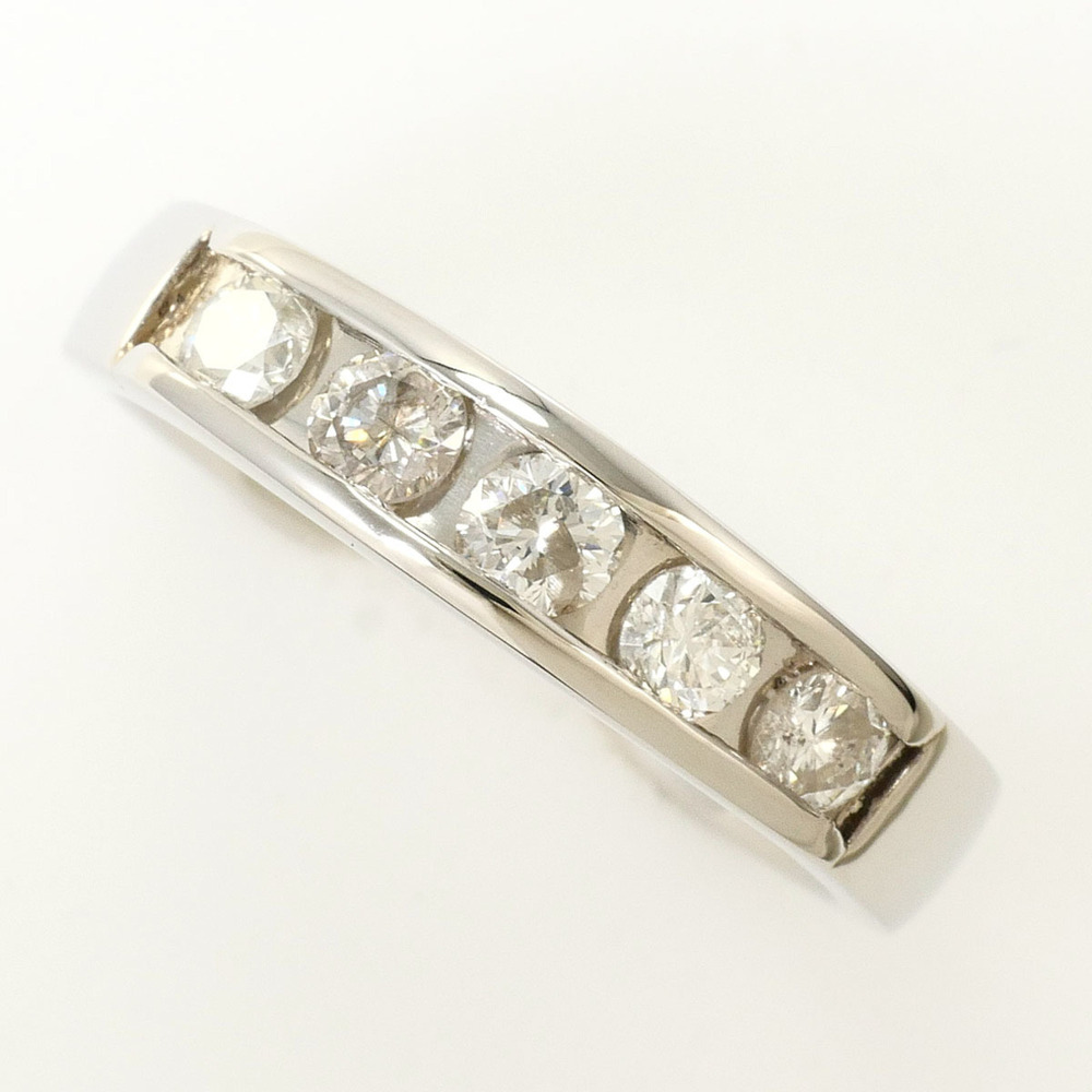 PT900 Platinum Ring with 0.50ct Diamond, Total Weight 5.5g, Jewelry